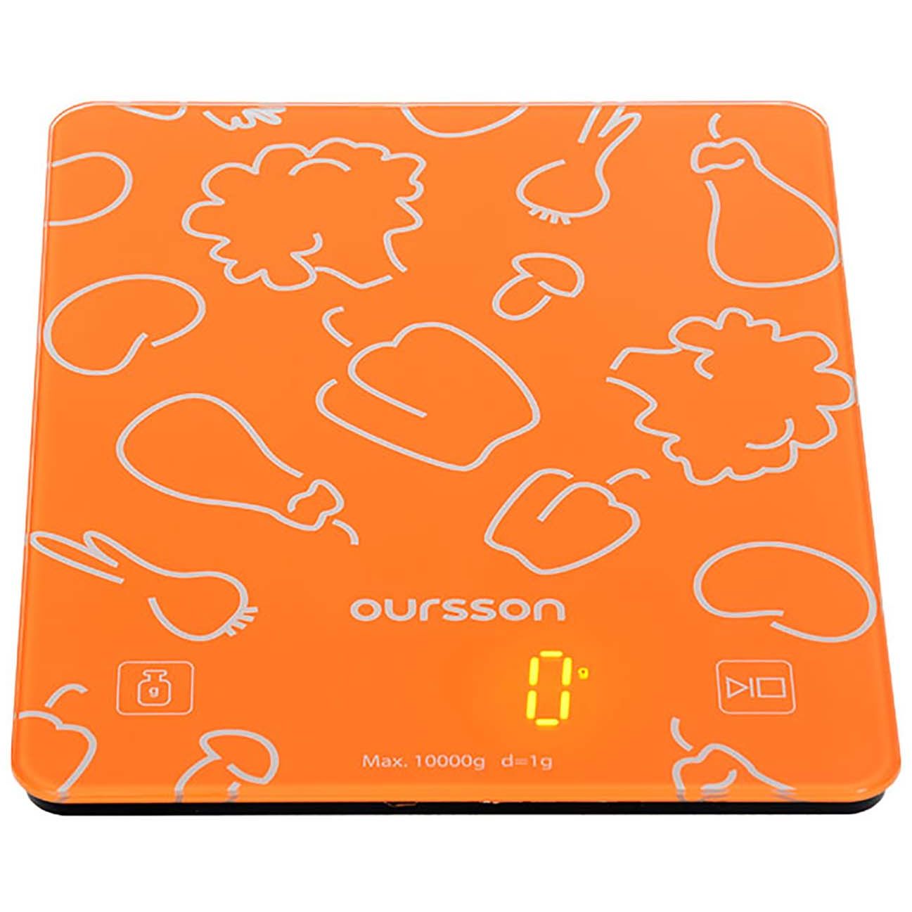 Фото Весы кухонные Oursson KS1001GD/OR оранжевый Изображение Весы кухонные Oursson KS1001GD/OR оранжевый