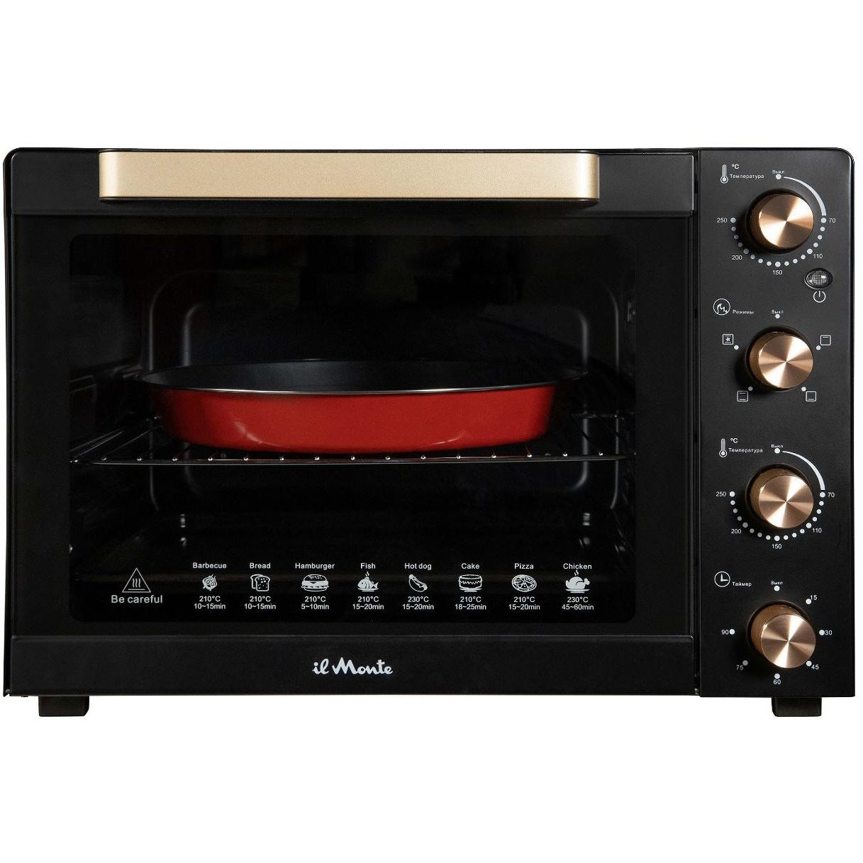 Фото Мини-печь il Monte EO-6011 black Изображение Мини-печь il Monte EO-6011 black