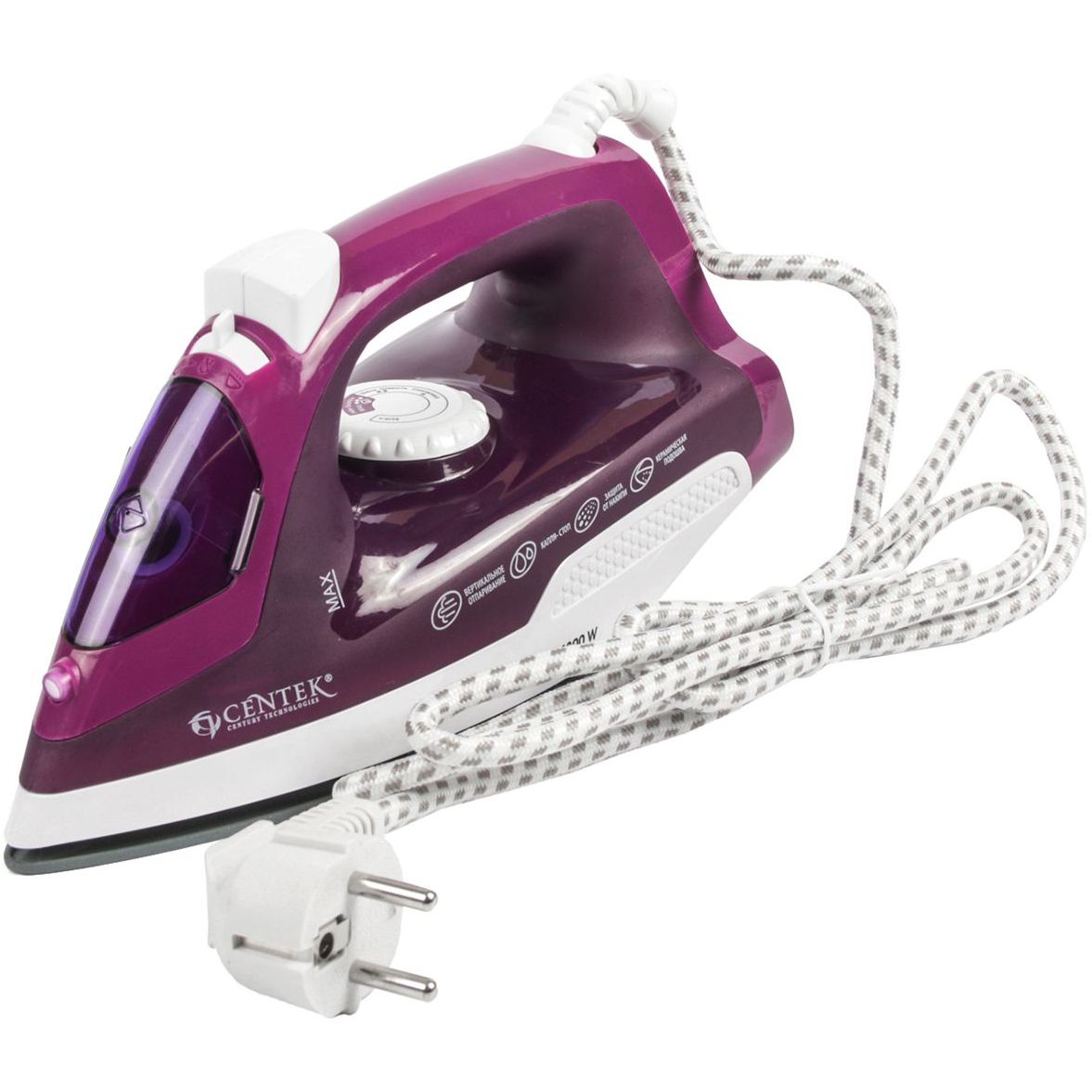 Фото Утюг Centek CT-2348 VIOLET ! Изображение Утюг Centek CT-2348 VIOLET !
