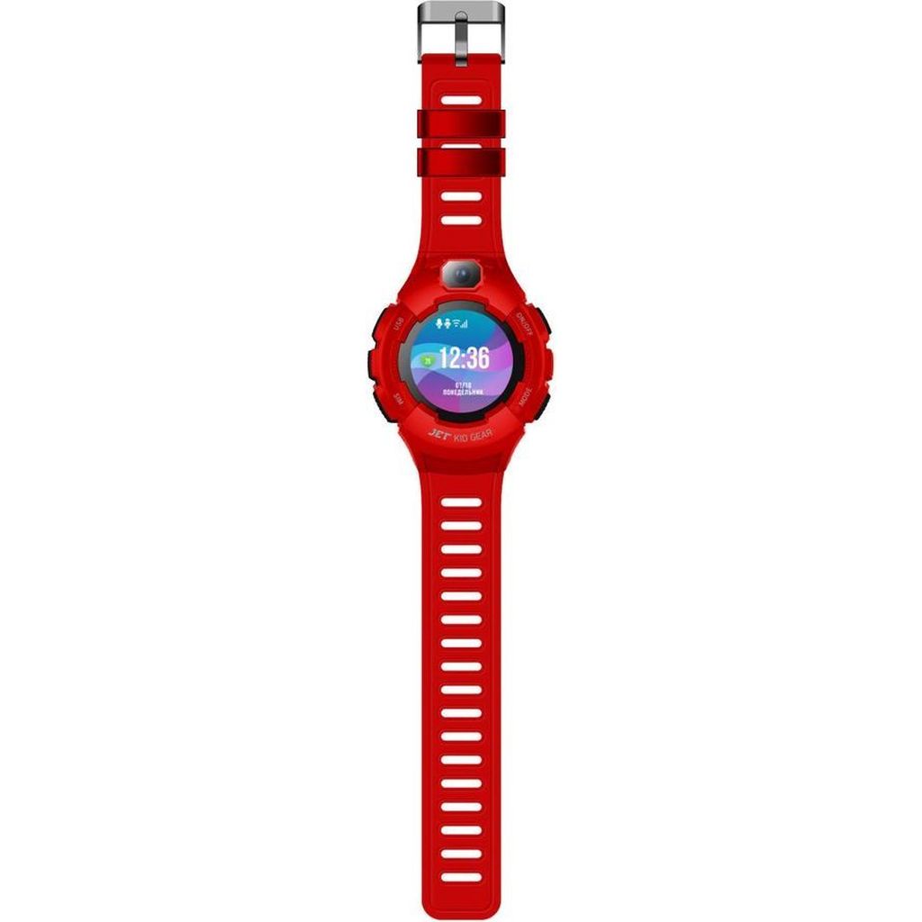 Фото Умные детские часы Jet Kid Gear red/black Изображение Умные детские часы Jet Kid Gear red/black