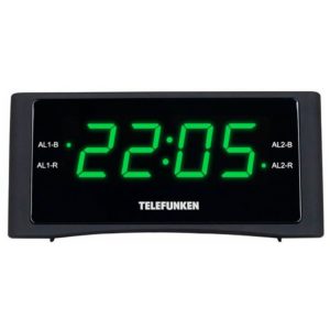 Изображение Радиочасы Telefunken TF-1712U черный/зеленый