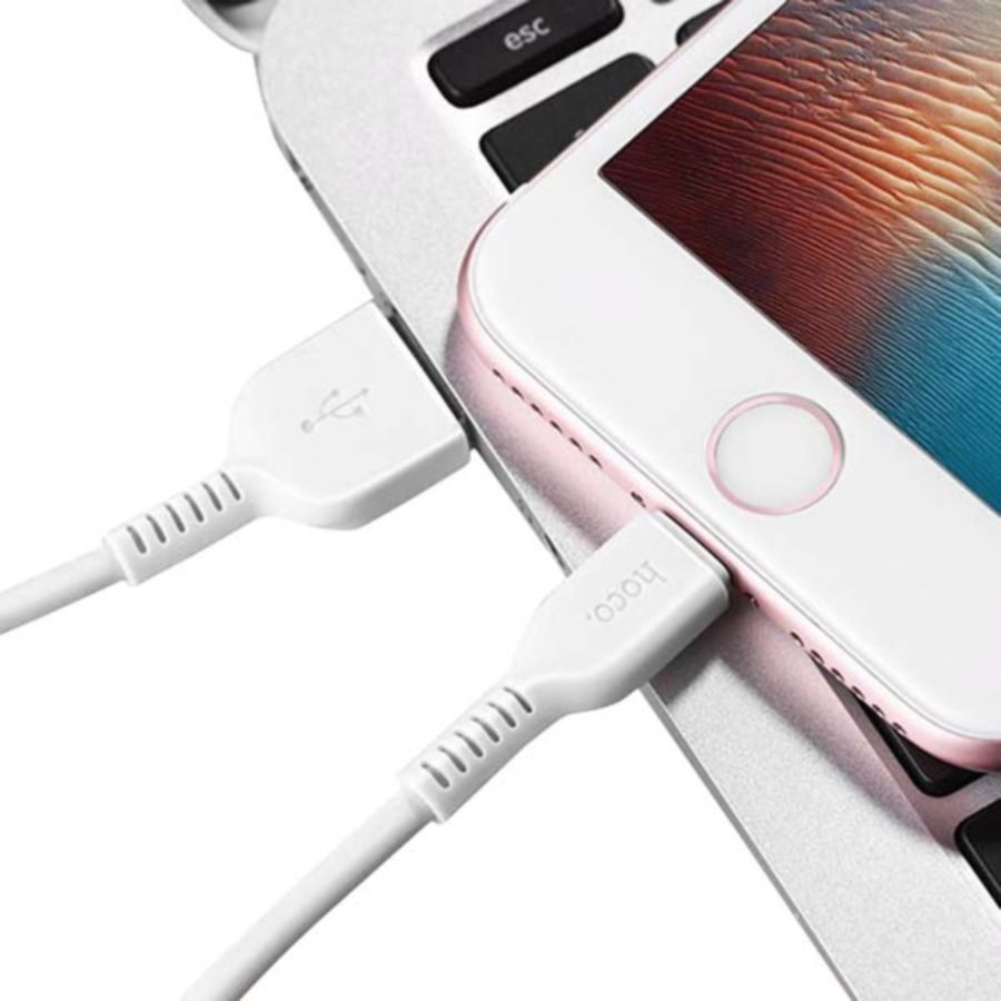 Фото Кабель USB/Lightning 2.0м HOCO X20 (белый) Изображение Кабель USB/Lightning 2.0м HOCO X20 (белый)