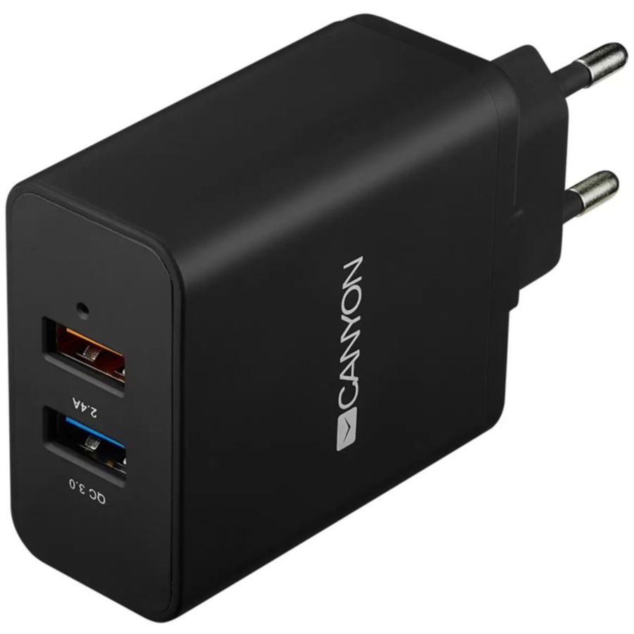 Фото СЗУ CANYON H-07 2USB 2.4A CNE-CHA07B Изображение СЗУ CANYON H-07 2USB 2.4A CNE-CHA07B