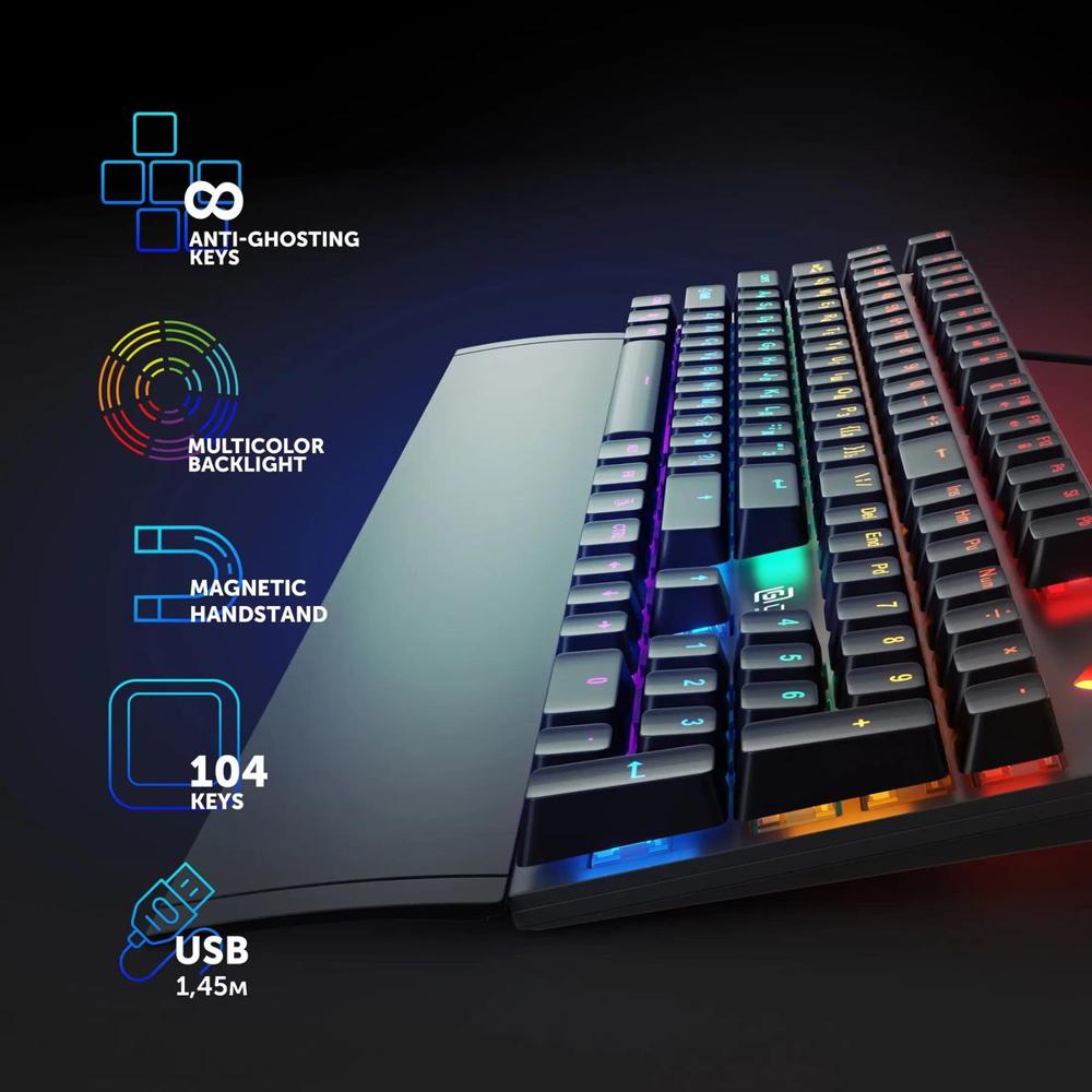 Фото Клавиатура Oklick 935G RAGNAR черный Изображение Клавиатура Oklick 935G RAGNAR черный