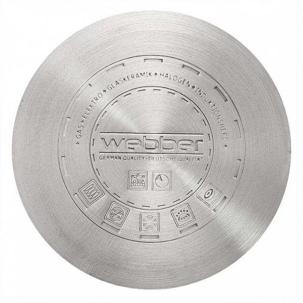 Фото Кастрюля с крышкой Webber BE-146/2 22см 5л Изображение Кастрюля с крышкой Webber BE-146/2 22см 5л