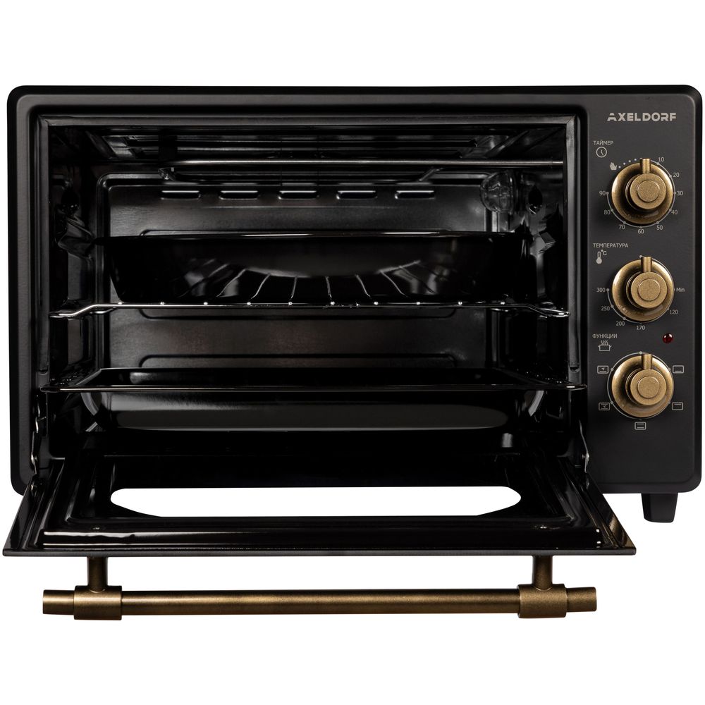 Фото Мини-печь Axeldorf ON-4102-2 Retro Black Изображение Мини-печь Axeldorf ON-4102-2 Retro Black