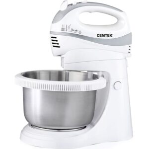 Фото Миксер Centek CT-1107 (бел./сталь) с чашей Изображение Миксер Centek CT-1107 (бел./сталь) с чашей