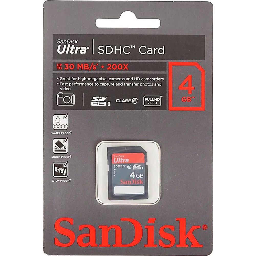 Фото Флеш карта SDHC 4Gb Class6 Sandisk SDSDH-004G-U46 Изображение Флеш карта SDHC 4Gb Class6 Sandisk SDSDH-004G-U46