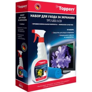 Изображение Набор Topperr 3011 Pro для ухода за экранами ЖК,LCD и плазмы 2пр.
