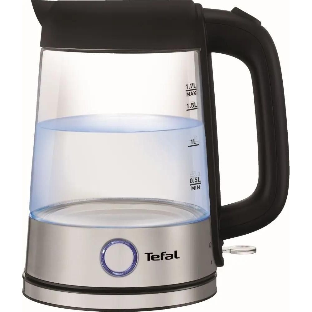 Фото Чайник Tefal KI 750D30 серебристый стекло Изображение Чайник Tefal KI 750D30 серебристый стекло