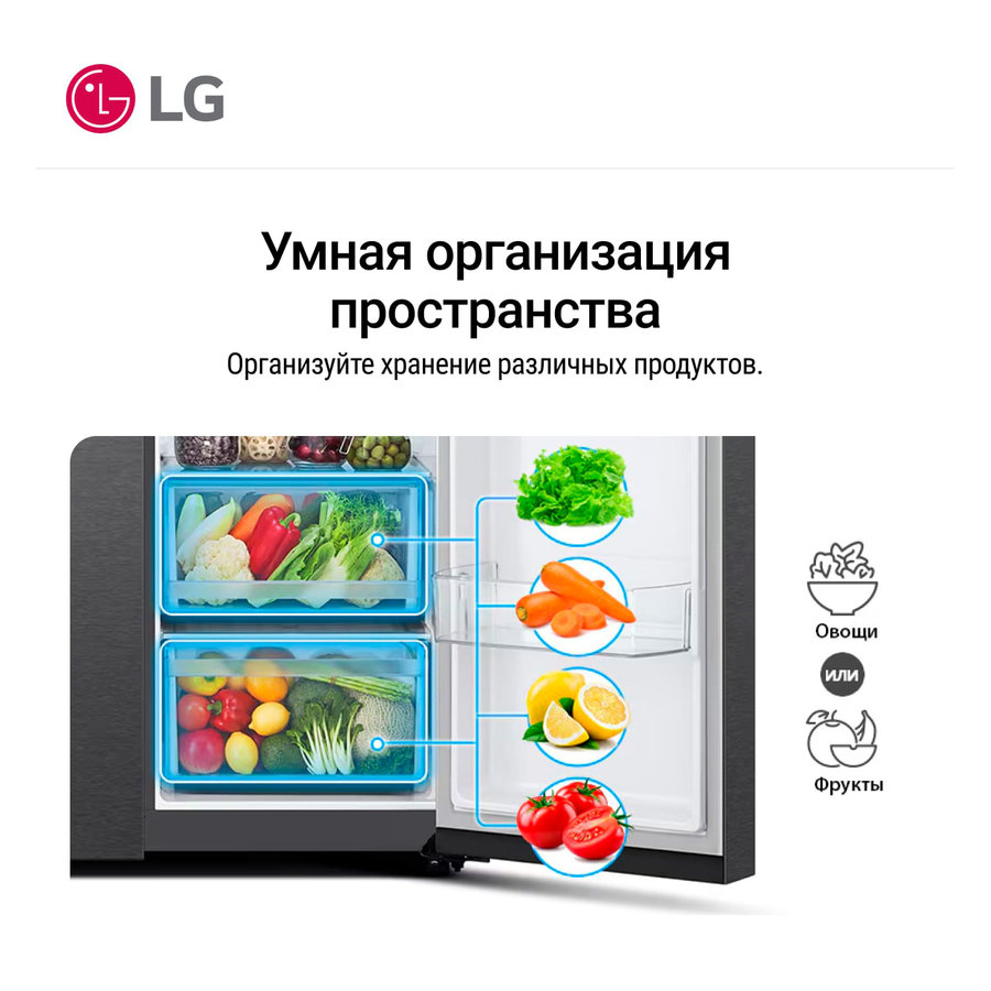 Фото Холодильник LG GC-B257KEHW Изображение Холодильник LG GC-B257KEHW