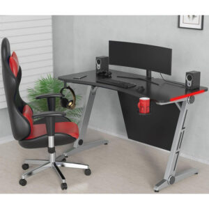 Изображение Стол игровой Cactus CS-GTZ-SL-CARBON-RED