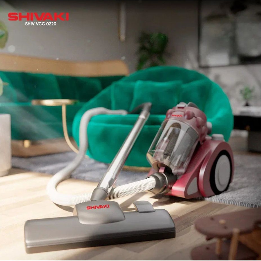 Фото Пылесос без мешка Shivaki VC 220 Con красный Изображение Пылесос без мешка Shivaki VC 220 Con красный