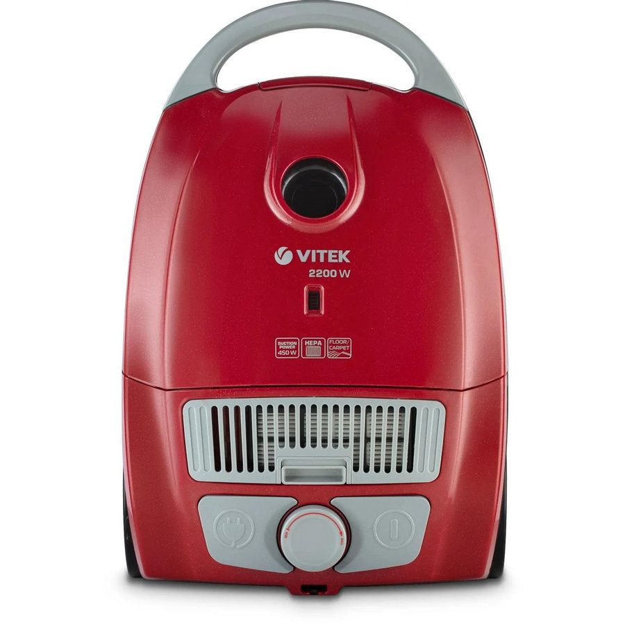 Фото Пылесос с мешком Vitek VT-1892 красный/серый Изображение Пылесос с мешком Vitek VT-1892 красный/серый